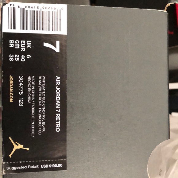 Jordan retro 7 Olympic *PRICE IS FIRM* - Picture 2 of 4